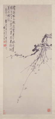 图片[1]-Li Fangying Ink Plum Map Axis-China Archive